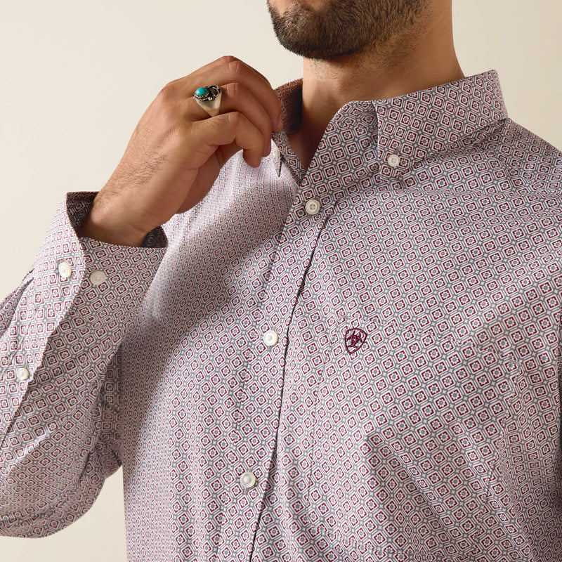 Load image into Gallery viewer, Ariat Mens Philly Classic Fit Long Sleeve Shirt - Excalibur Geo Print

