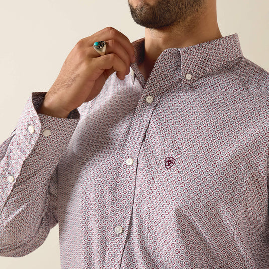 Ariat Mens Philly Classic Fit Long Sleeve Shirt - Excalibur Geo Print