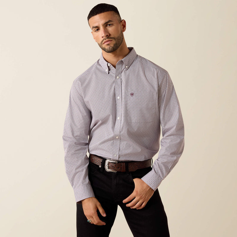 Load image into Gallery viewer, Ariat Mens Philly Classic Fit Long Sleeve Shirt - Excalibur Geo Print
