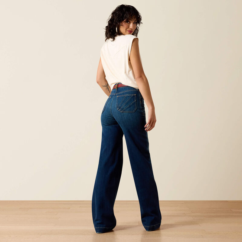 Load image into Gallery viewer, Ariat Womens Ultra High Rise Penelope Wide Leg Denim Jean - Lakewood
