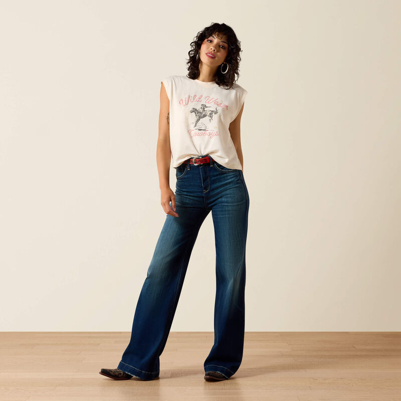 Load image into Gallery viewer, Ariat Womens Ultra High Rise Penelope Wide Leg Denim Jean - Lakewood
