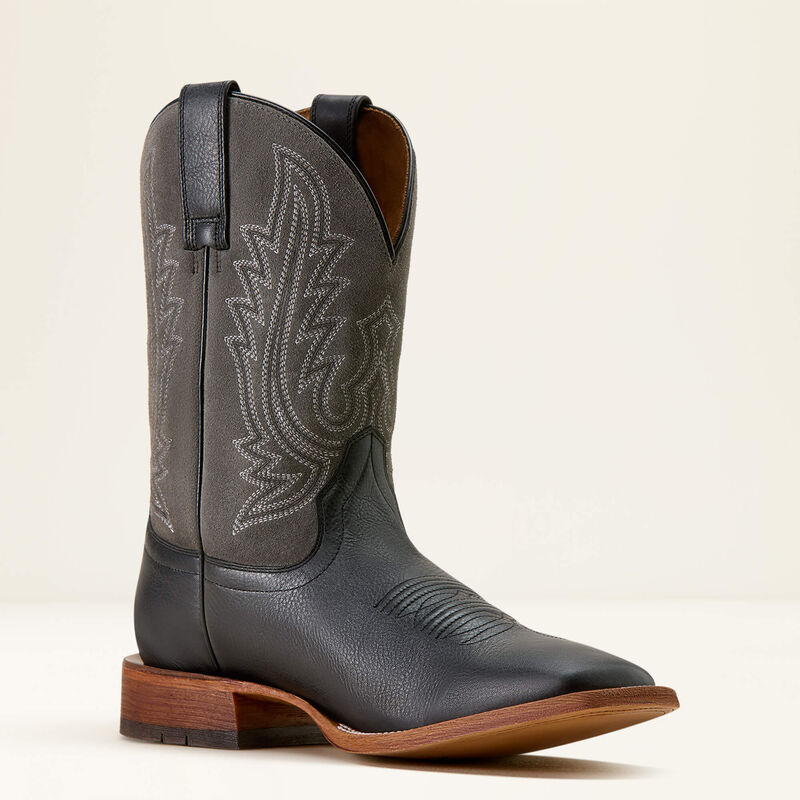 Load image into Gallery viewer, Ariat 11" Country Roads Wide Square Toe Boot - Nightshade Black | Gunmetal Gray Suede
