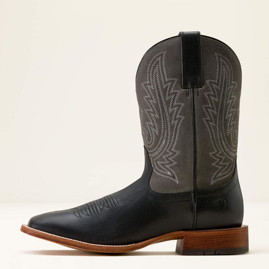 Ariat 11" Country Roads Wide Square Toe Boot - Nightshade Black | Gunmetal Gray Suede