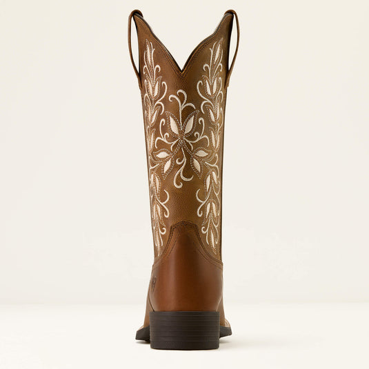 Ariat 12" Round Up Holly Wide Square Toe Boot - Pearl