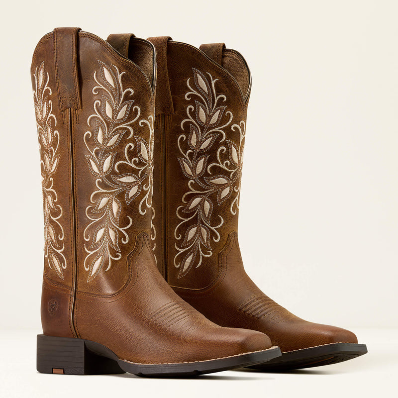 Load image into Gallery viewer, Ariat 12" Round Up Holly Wide Square Toe Boot - Pearl
