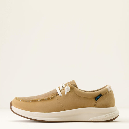 Ariat Women's Buckeye Waterproof Shoe - Light Tan | Naturally Distressed Croc Print