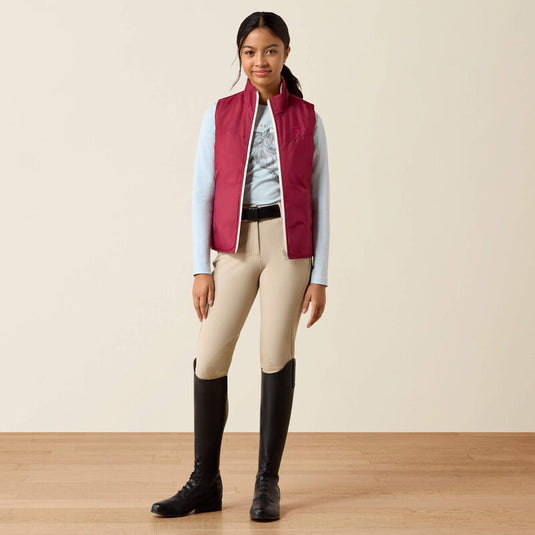 Ariat Girls Bella Reversible Insulated Vest - Vanilla Ice Horsin' Around