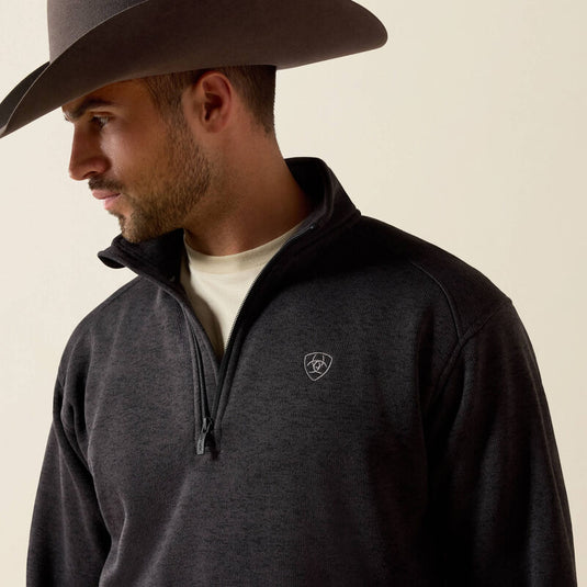 Ariat Mens Caldwell 1/4 Zip Sweater - Midnight Navy
