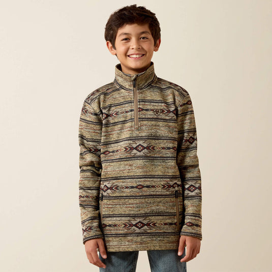 Ariat Boys Caldwell 1/4 Zip Sweater - Nulla Heather