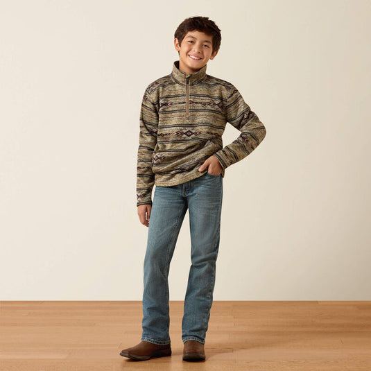 Ariat Boys Caldwell 1/4 Zip Sweater - Nulla Heather