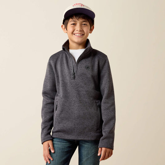 Ariat Boys Caldwell 1/4 Zip Sweater - Iron Gate