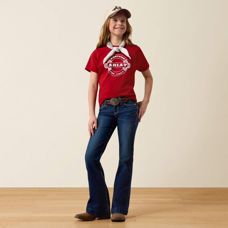 Load image into Gallery viewer, Ariat Girls Aisha Trouser Denim Jean - Mina
