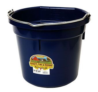Plastic Flat-Back Bucket - 20 Quart