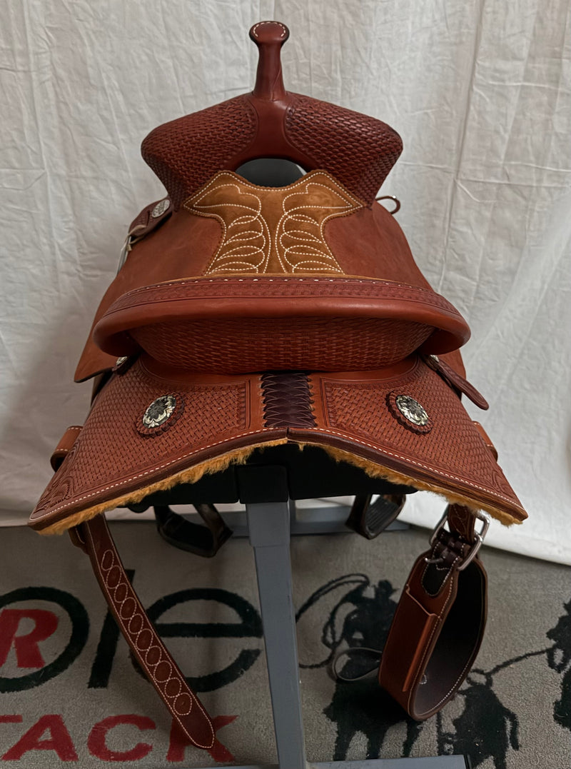 Load image into Gallery viewer, Martin Saddlery FX3 1/2 Combo Barrel Saddle - 14.5”
