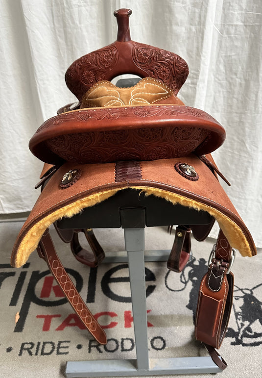 Martin Saddlery Chestnut Stingray Barrel Saddle 14"