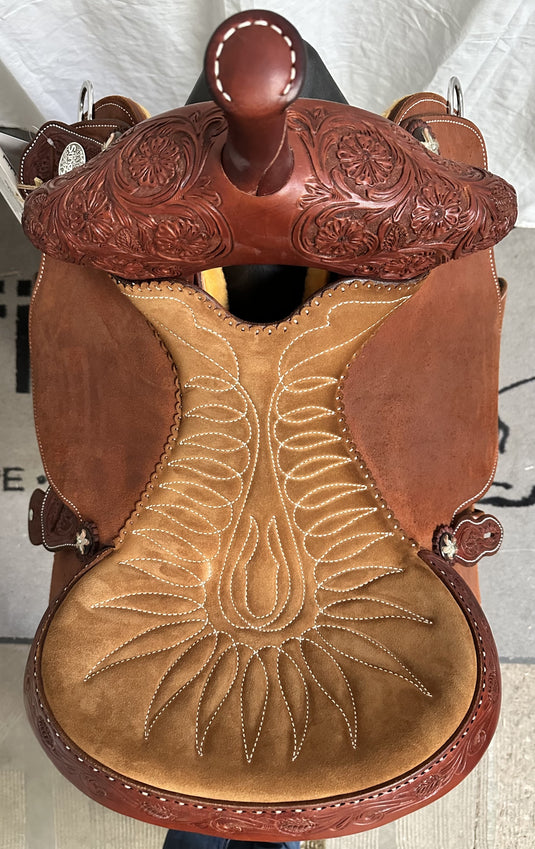 Martin Saddlery Chestnut Stingray Barrel Saddle 14"