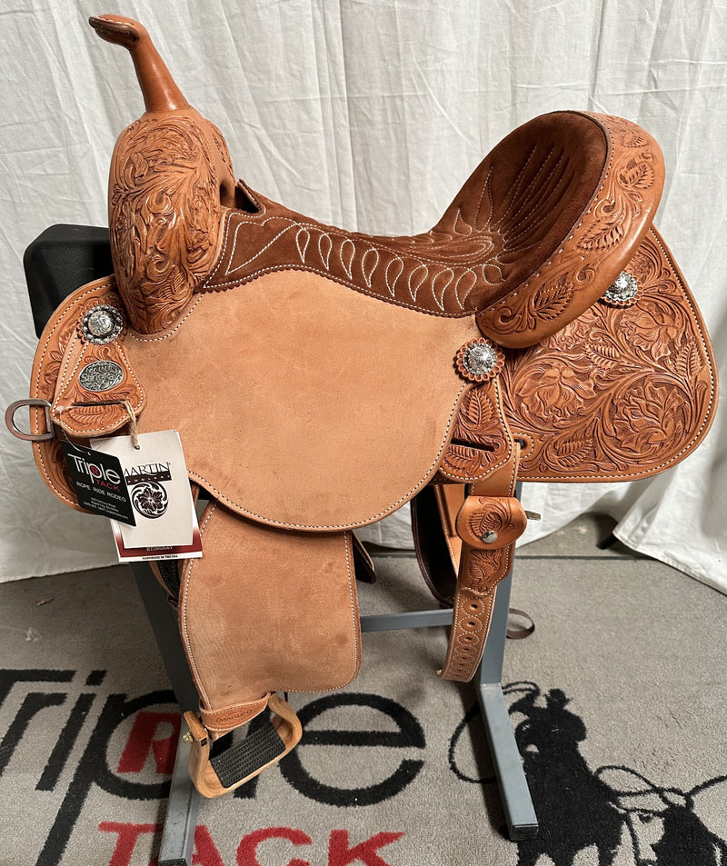 Load image into Gallery viewer, Martin Saddlery Stingray Barrel Saddle 14.5"
