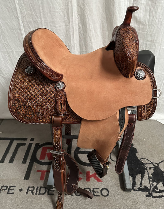 Martin Saddlery Weathered Antique Stingray Barrel Saddle 14