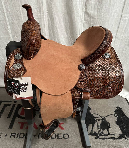 Martin Saddlery Weathered Antique Stingray Barrel Saddle 14