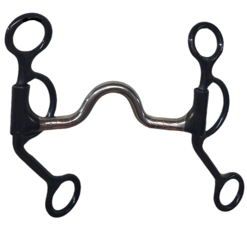 Load image into Gallery viewer, Dutton Short Loomis Shank Low Medium Round Solid Port Bit
