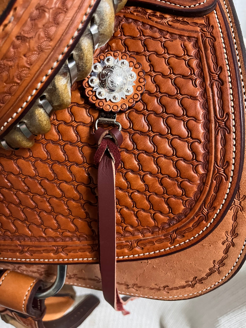 Load image into Gallery viewer, ST JR100 Junior Team Roper Saddle 13"
