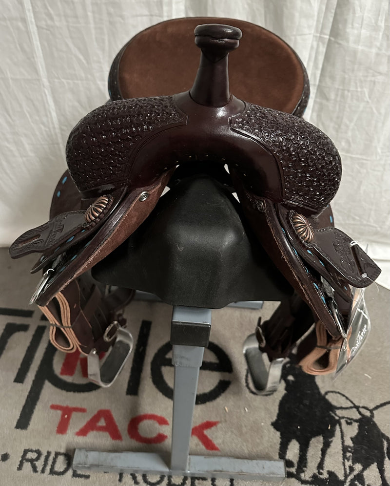 Load image into Gallery viewer, ST BR150 Barrel Saddle Chocolate 13.5"
