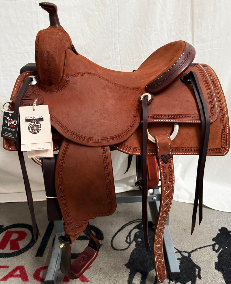 Load image into Gallery viewer, Martin Saddlery Roughout Ranch Cutter Saddle - 15.5"
