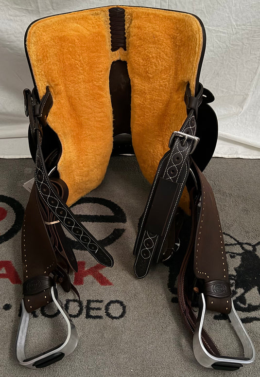 Martin Saddlery BTR 1/8 Basket Stamp Barrel Saddle - 14"