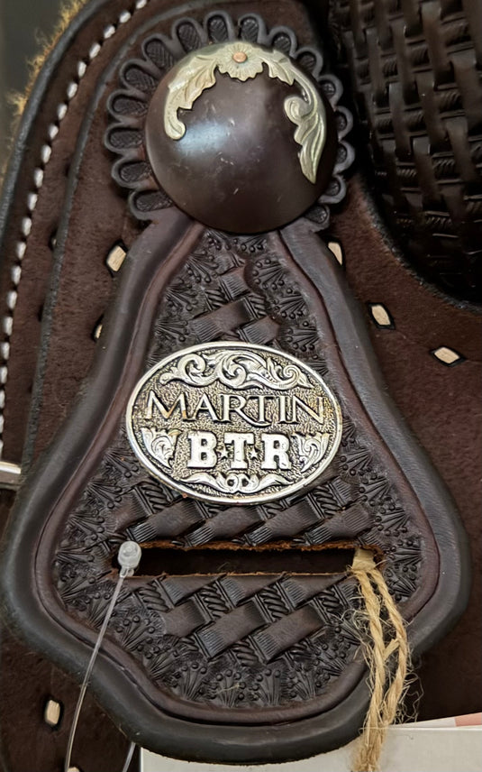 Martin Saddlery BTR 1/8 Basket Stamp Barrel Saddle - 14"