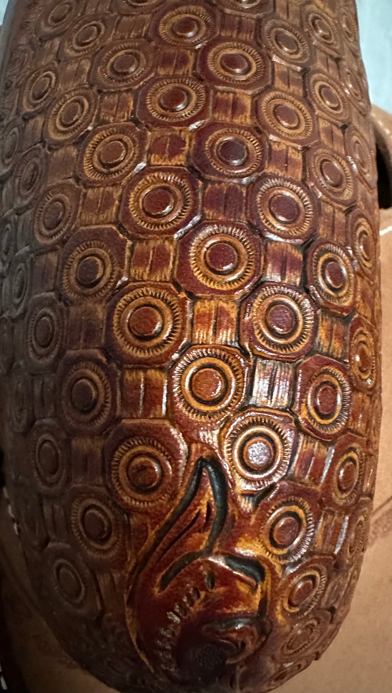 Load image into Gallery viewer, Martin Saddlery 1/8 Geometric Boombox Team Roper Saddle  - 14.5”
