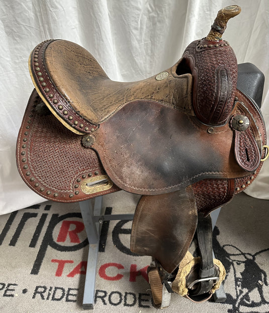 Used Circle Y Lisa Lockhart Flex2 Contender Barrel Saddle 14