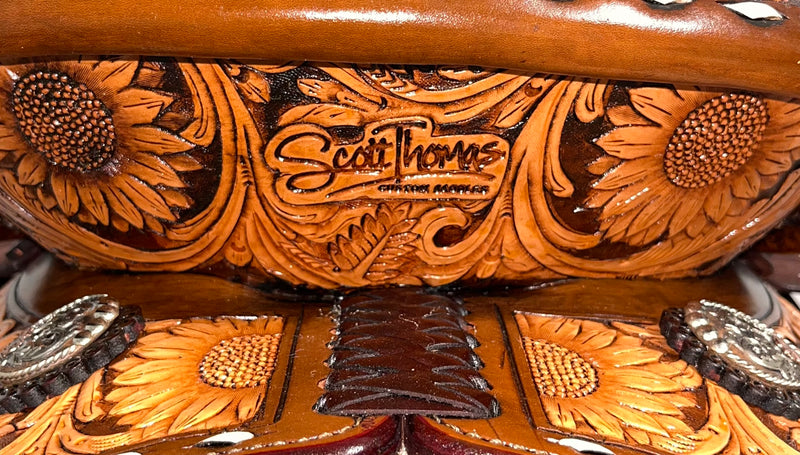 Load image into Gallery viewer, ST BR450 Buckstitch Barrel Saddle 14.5"
