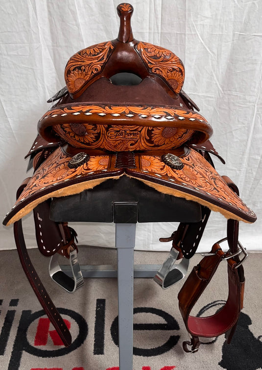 ST BR450 Buckstitch Barrel Saddle 14.5"