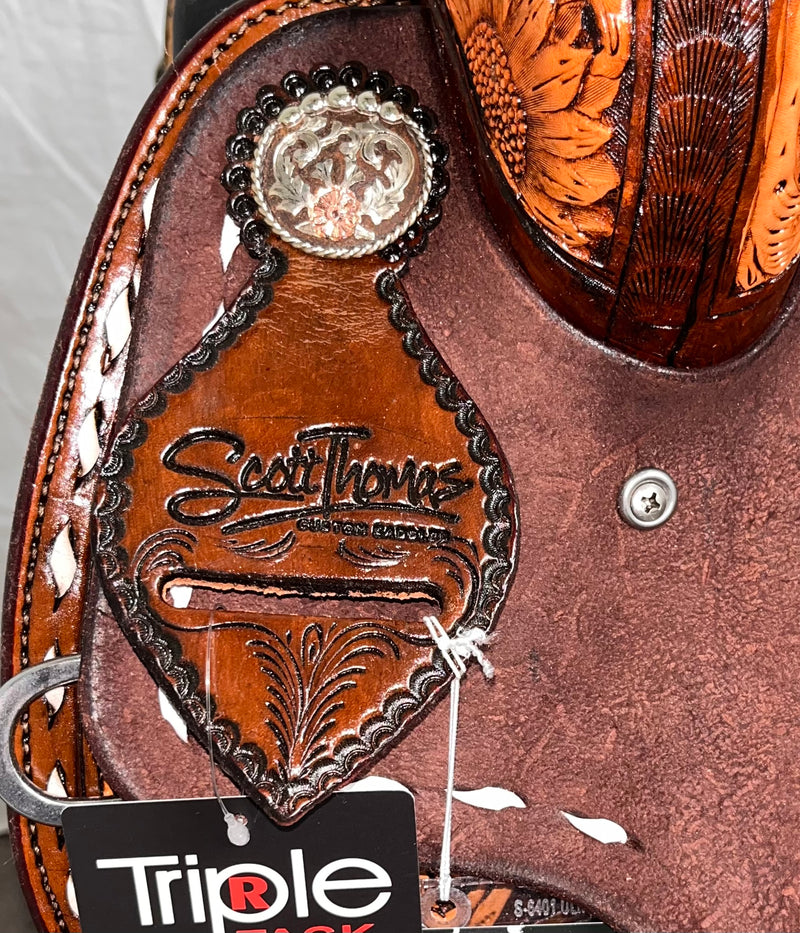 Load image into Gallery viewer, ST BR450 Buckstitch Barrel Saddle 14.5"
