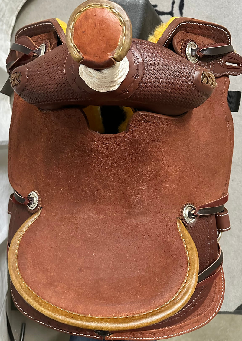 Load image into Gallery viewer, Triple R Kid Modified Association Rancher Saddle 13"
