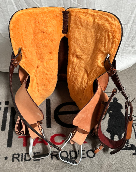 ST 1/2 Floral Star Barrel Saddle 14"