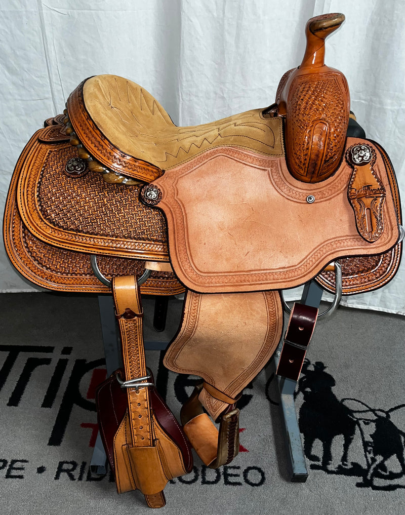 Load image into Gallery viewer, ST TR700 Team Roper Saddle 14"
