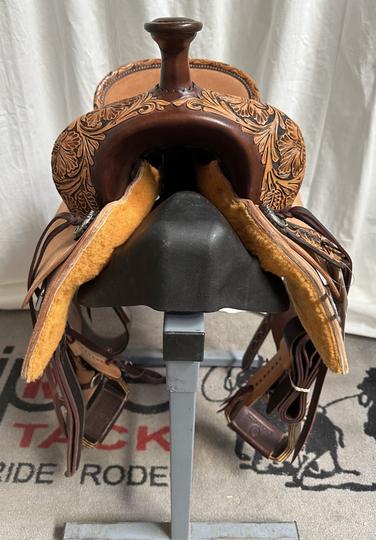 Martin Saddlery Performance Natural Floral Saddle 16.5"