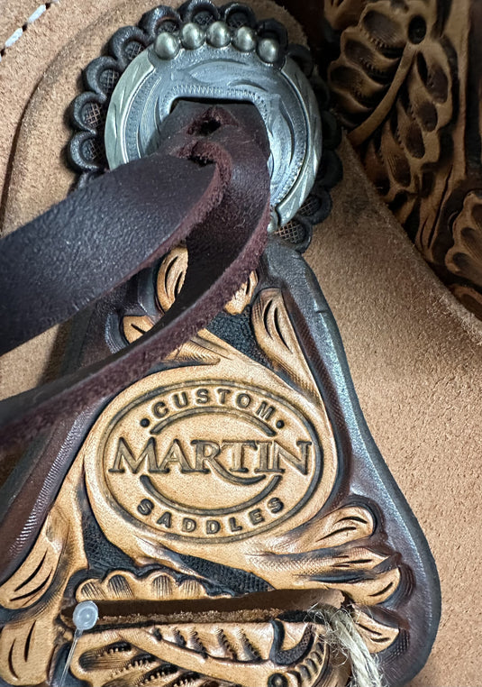 Martin Saddlery Performance Natural Floral Saddle 16.5"