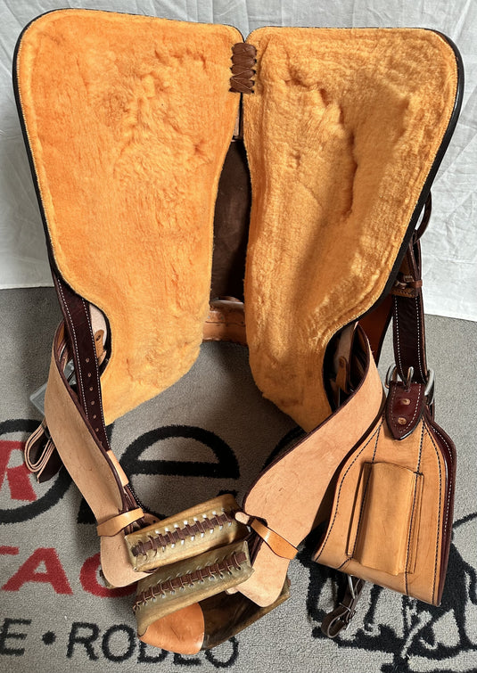 ST 1/2 Floral Team Roper Saddle 14.5"