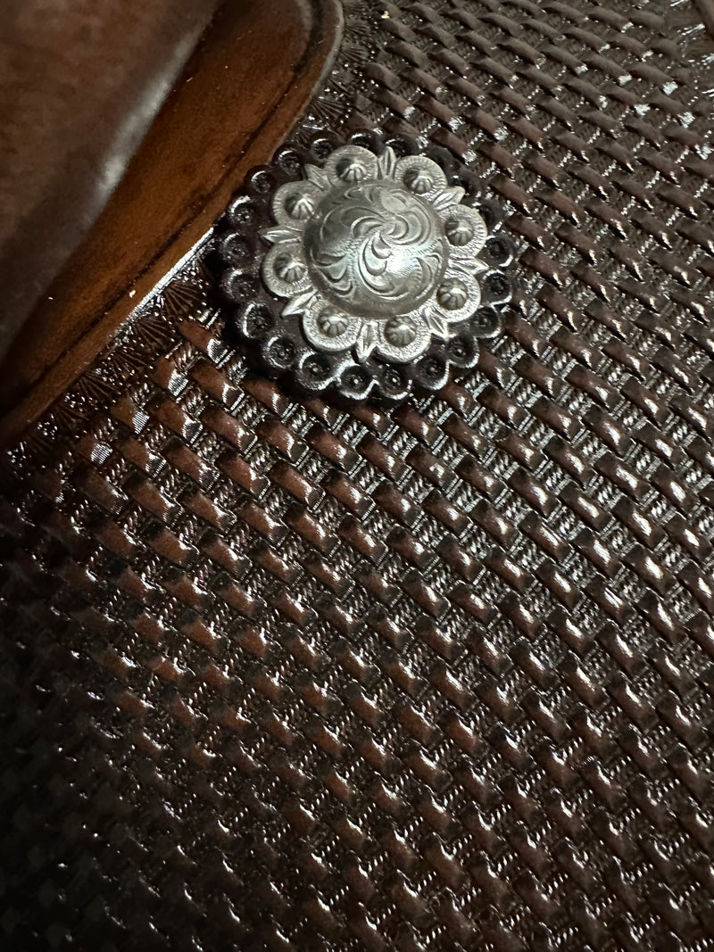 Load image into Gallery viewer, ST 1/4 Geometric Mini Basket Team Roper Saddle 15"
