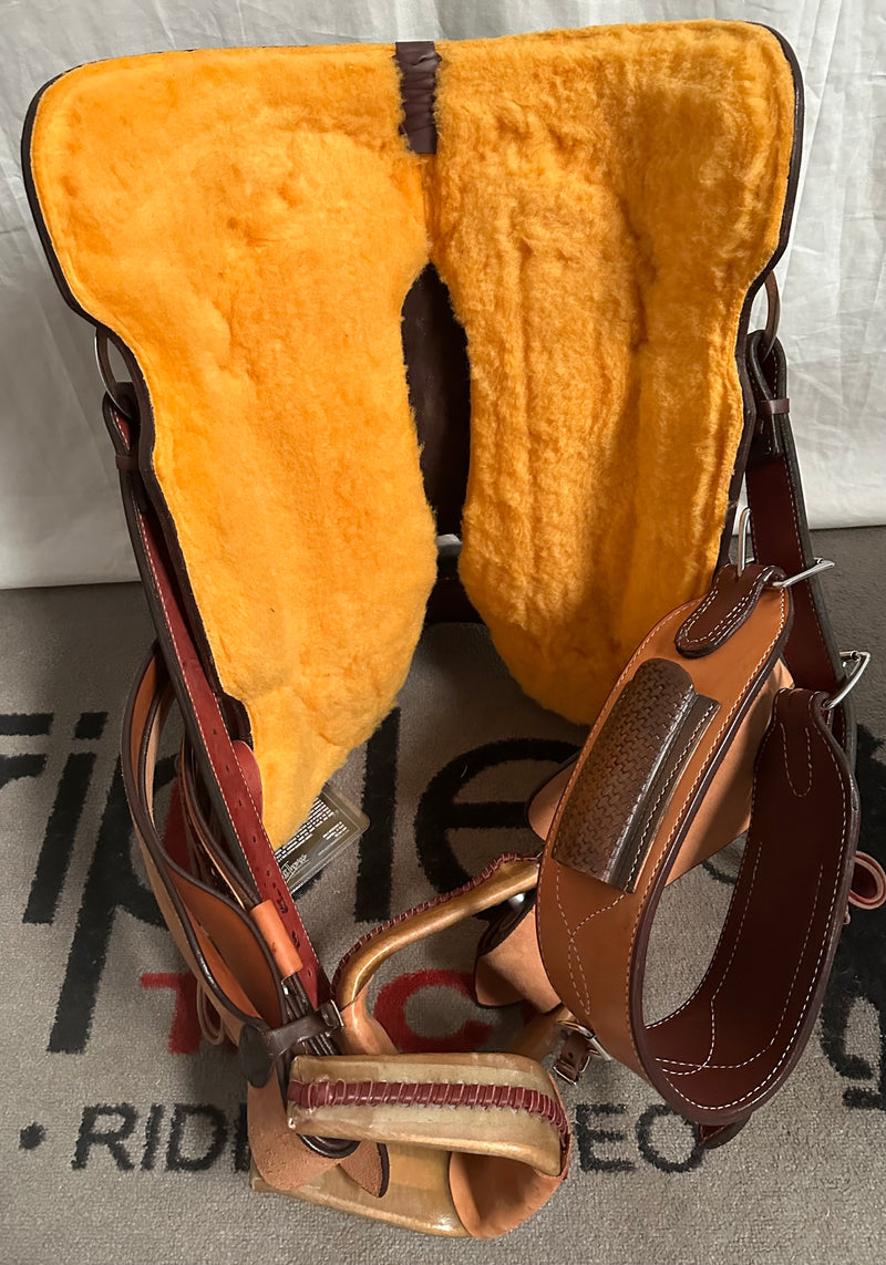 Load image into Gallery viewer, ST 1/4 Geometric Mini Basket Team Roper Saddle 15"
