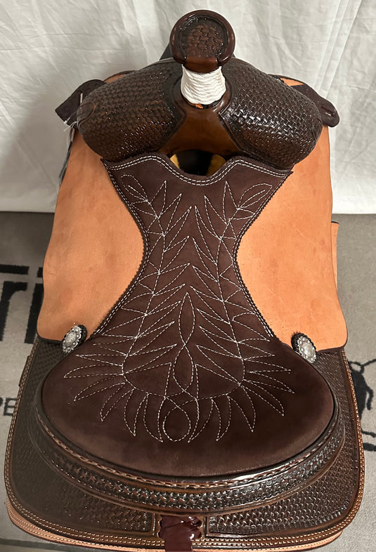 ST 1/4 Geometric Mini Basket Team Roper Saddle 15"
