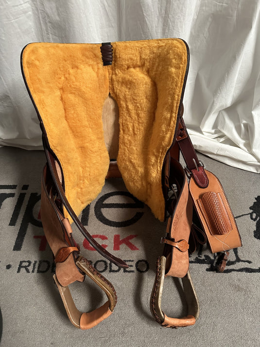 ST 1/4 Geometric Mini Basket Team Roper Saddle 16"