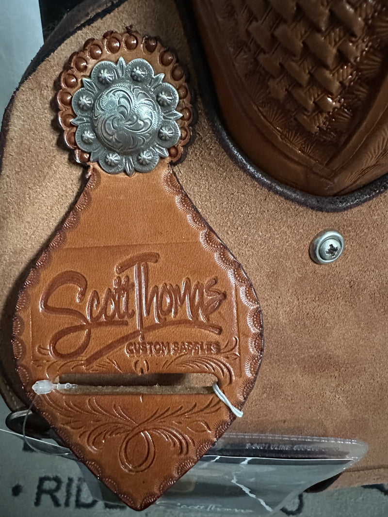 Load image into Gallery viewer, ST 1/4 Geometric Mini Basket Team Roper Saddle 16"
