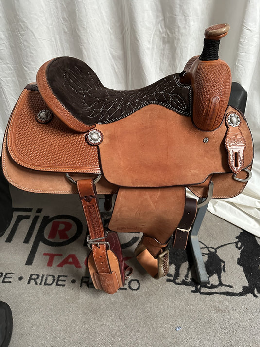 ST 1/4 Geometric Mini Basket Team Roper Saddle 16