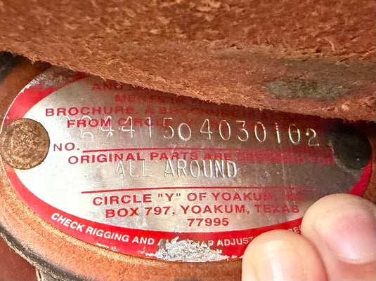 Used Circle Y All Around Saddle 15"