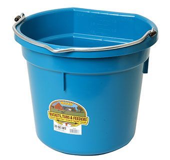 Plastic Flat-Back Bucket - 20 Quart