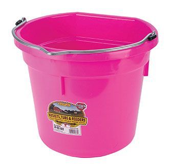 Plastic Flat-Back Bucket - 20 Quart