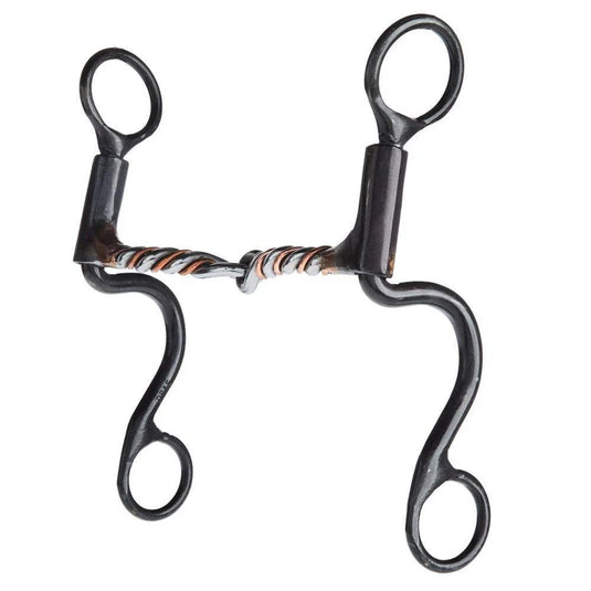 Dutton Short S Calvary Shank Twisted Copper Wire Bit